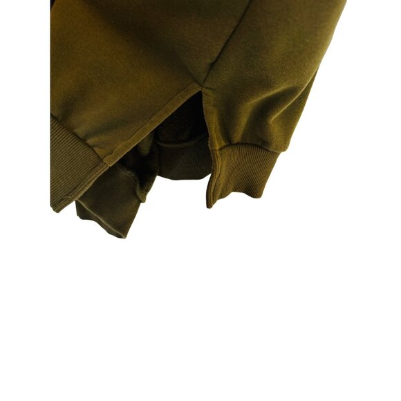 2/$30 Ellie & Kate Medium Olive Green Lace-Up Sweatshirt Dress - Picture 9 of 16